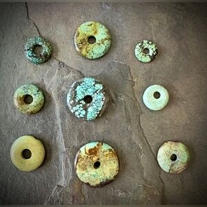Turquoise Donut Pendants